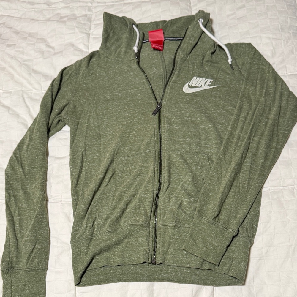 Nike Olive Full-Zip Hoodie